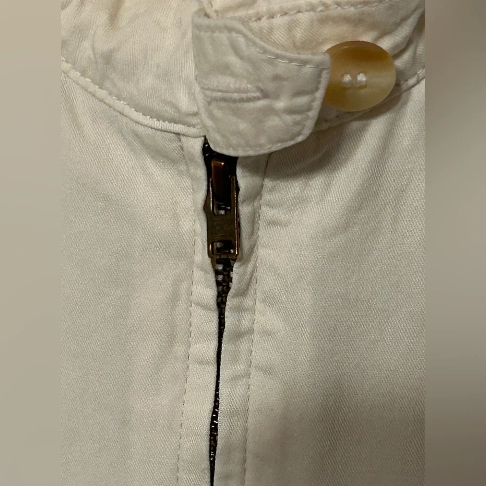 ⛵️Banana Republic vintage off white/ Light Tan Jacket embroidered logo(M)GUC…